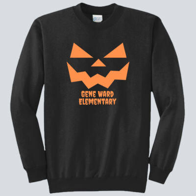 Adult Crewneck - Fall Holidays - Jack O' Lantern - Orange Thumbnail