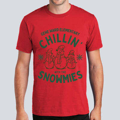 Adult T-Shirt - Winter - Chillin With The Snowmies Green Thumbnail