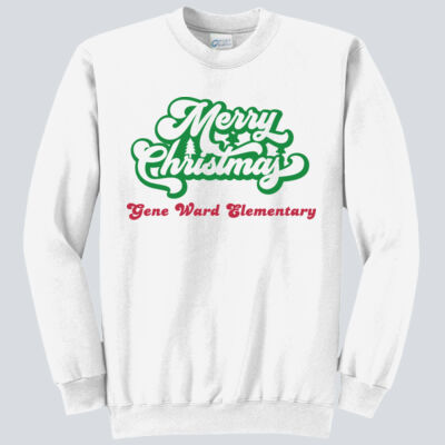 Adult Crewneck - Winter - Merry Christmas Red and Green Thumbnail