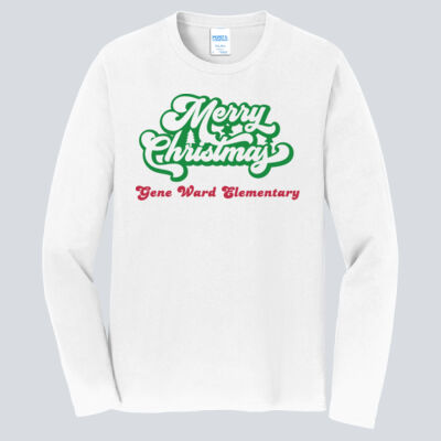 Adult Long Sleeve Shirt - Winter - Merry Christmas Red and Green Thumbnail