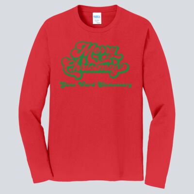 Adult Long Sleeve Shirt - Winter- Merry Christmas Green Thumbnail