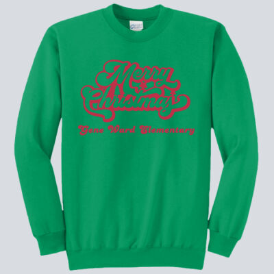 Adult Crewneck - Winter - Merry Christmas Red Thumbnail