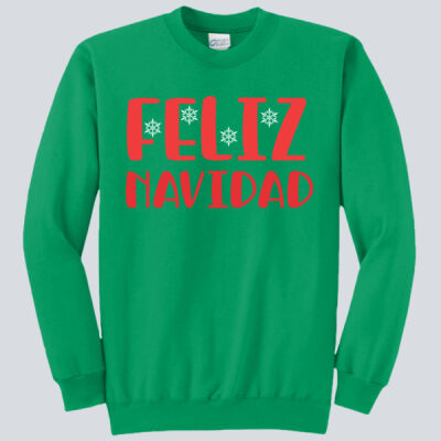 Adult Crewneck - Winter - Feliz Navidad Green Thumbnail