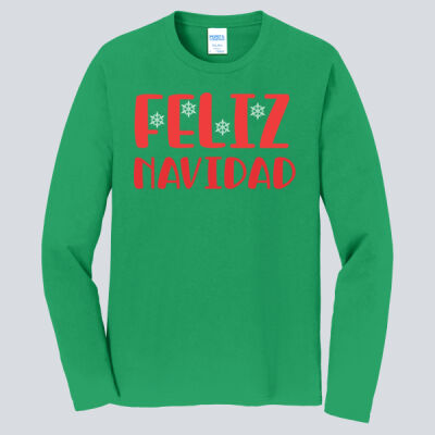 Adult Long Sleeve Shirt - Winter - Feliz Navidad Green Thumbnail